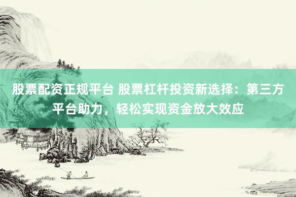股票配资正规平台 股票杠杆投资新选择：第三方平台助力，轻松实现资金放大效应
