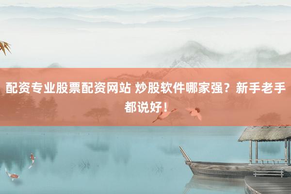 配资专业股票配资网站 炒股软件哪家强？新手老手都说好！
