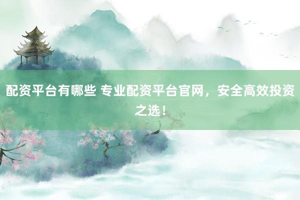 配资平台有哪些 专业配资平台官网，安全高效投资之选！