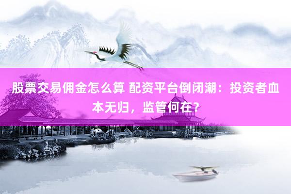 股票交易佣金怎么算 配资平台倒闭潮：投资者血本无归，监管何在？