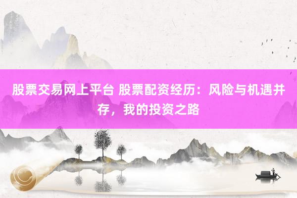 股票交易网上平台 股票配资经历：风险与机遇并存，我的投资之路