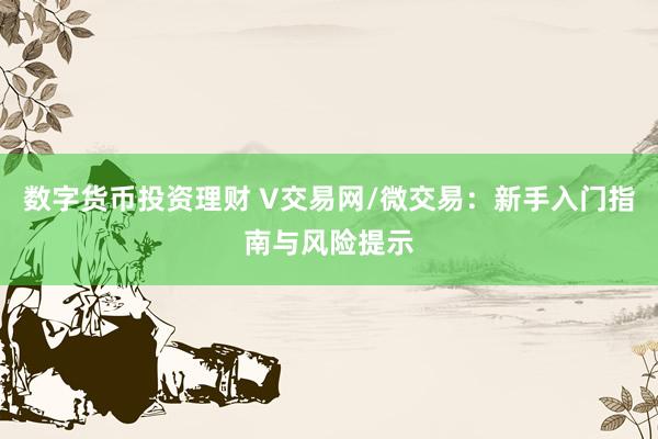 数字货币投资理财 V交易网/微交易：新手入门指南与风险提示