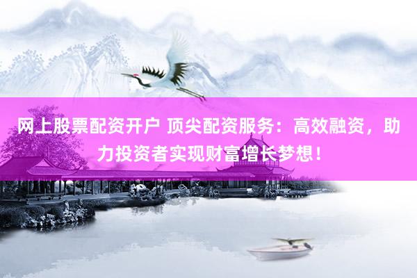 网上股票配资开户 顶尖配资服务：高效融资，助力投资者实现财富增长梦想！