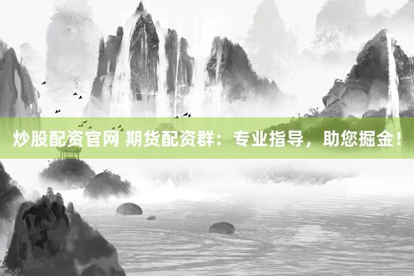 炒股配资官网 期货配资群：专业指导，助您掘金！
