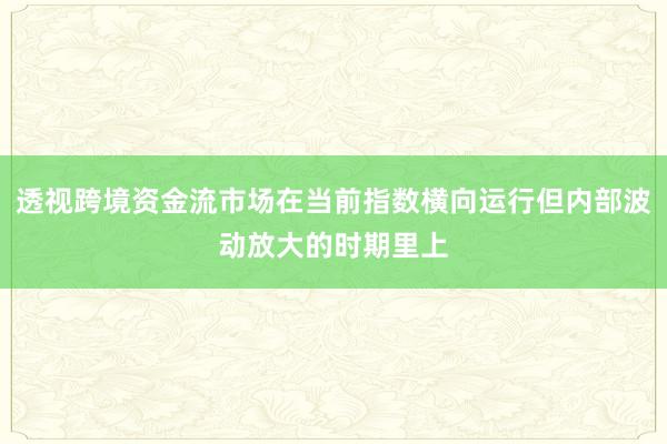 透视跨境资金流市场在当前指数横向运行但内部波动放大的时期里上