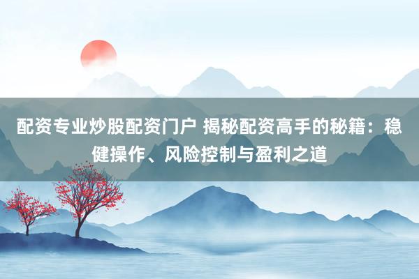 配资专业炒股配资门户 揭秘配资高手的秘籍:稳健操作、风险控制与盈利之道